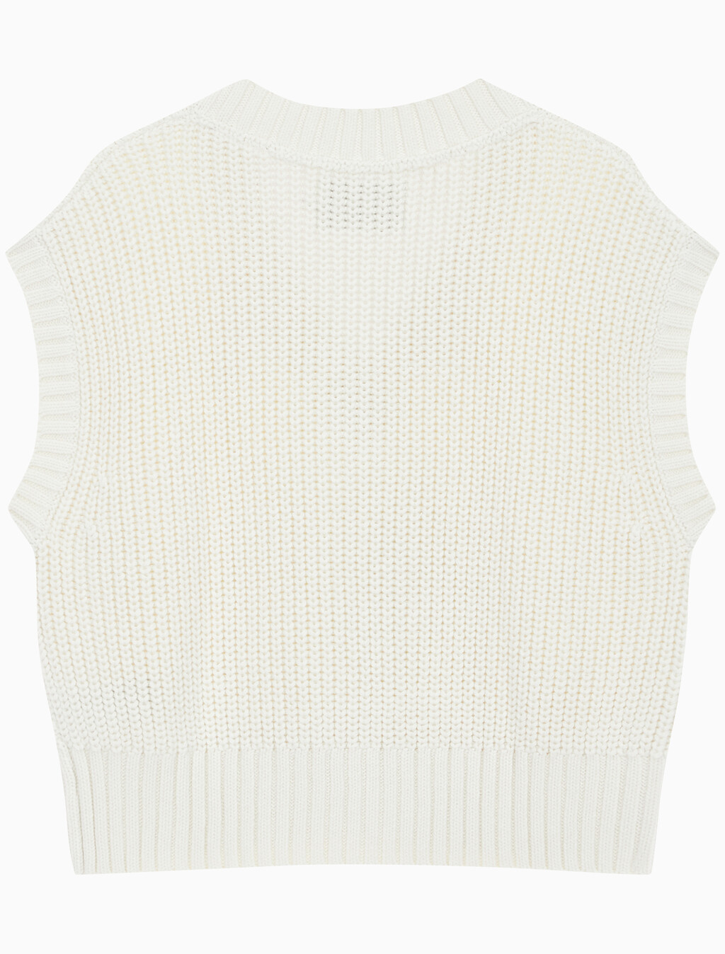Buy 여성 바시티 케이블 베스트 in color WHITE