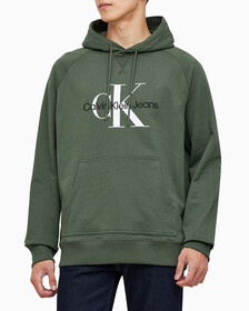 Buy 남성 롱슬리브 릴렉스핏 모노그램로고 후디 in color KHAKI