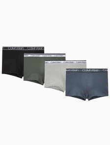 Buy 남성 웨이스트밴드 코튼 스트레치 버라이어티 4PK in color BLACK/GREY/GREEN/BLUE