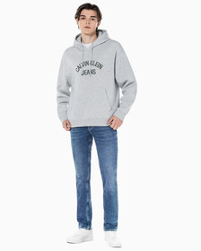Buy 남성 미드블루 바디핏 데님 in color MID BLUE BACK EMBRO