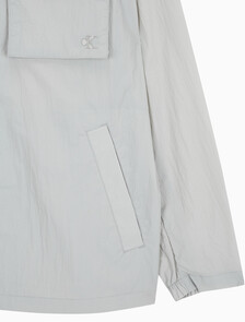 Buy 남성 릴렉스핏 라이트 후드 나일론 집업 자켓 in color PURITAN GRAY