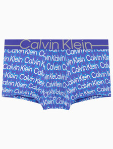 Buy 남성 뉴 사인 로고 로우 라이즈 트렁크 in color Blue Print