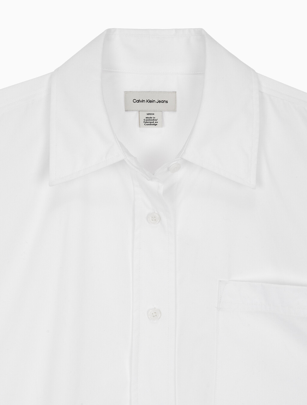 Buy 여성 하이로우 헴 포플린 긴팔 셔츠 드레스 in color BRILLIANT WHITE