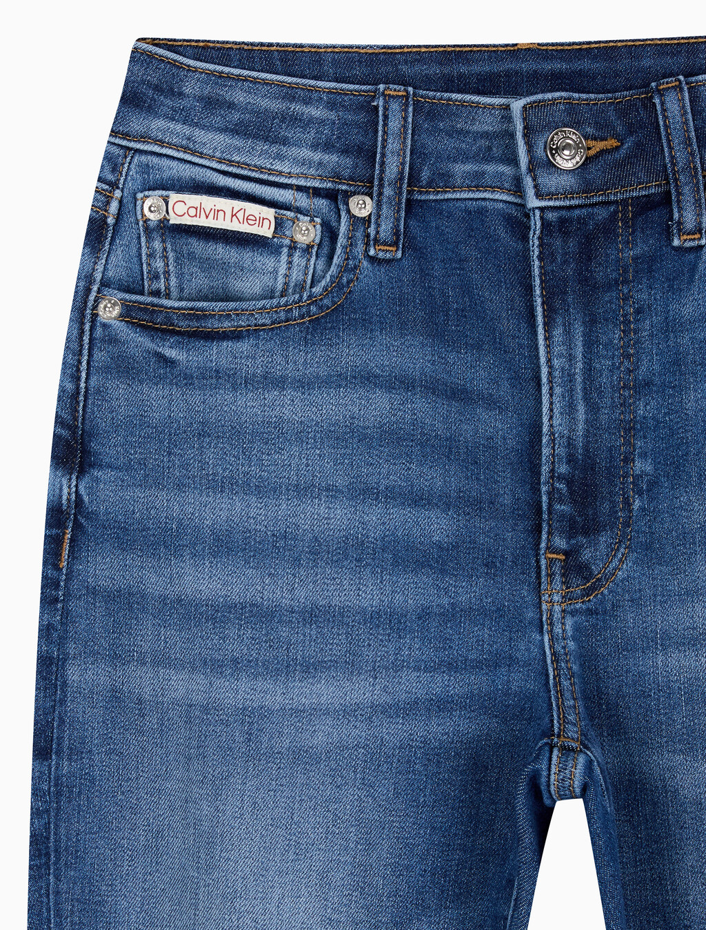 Buy 여성 하이라이즈 플레어 데님 in color Mid blue