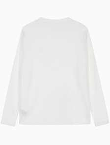 Buy 남녀공용 2PACK 릴렉스핏 모노그램 로고 긴팔 티셔츠 in color BRIGHT WHITE
