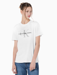 Buy 여성 히어로 모노로고 크루넥 반팔 티셔츠 in color BRILLIANT WHITE