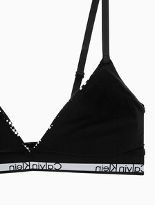 Buy 여성 아이콘 코튼 모달 트라이앵글 in color BLACK PRINT