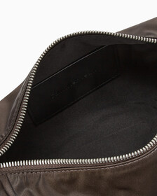 Buy 여성 CKJ 나일론 체인 미니멀 숄더백 in color DARK CHESTNUT IRIDESCENT