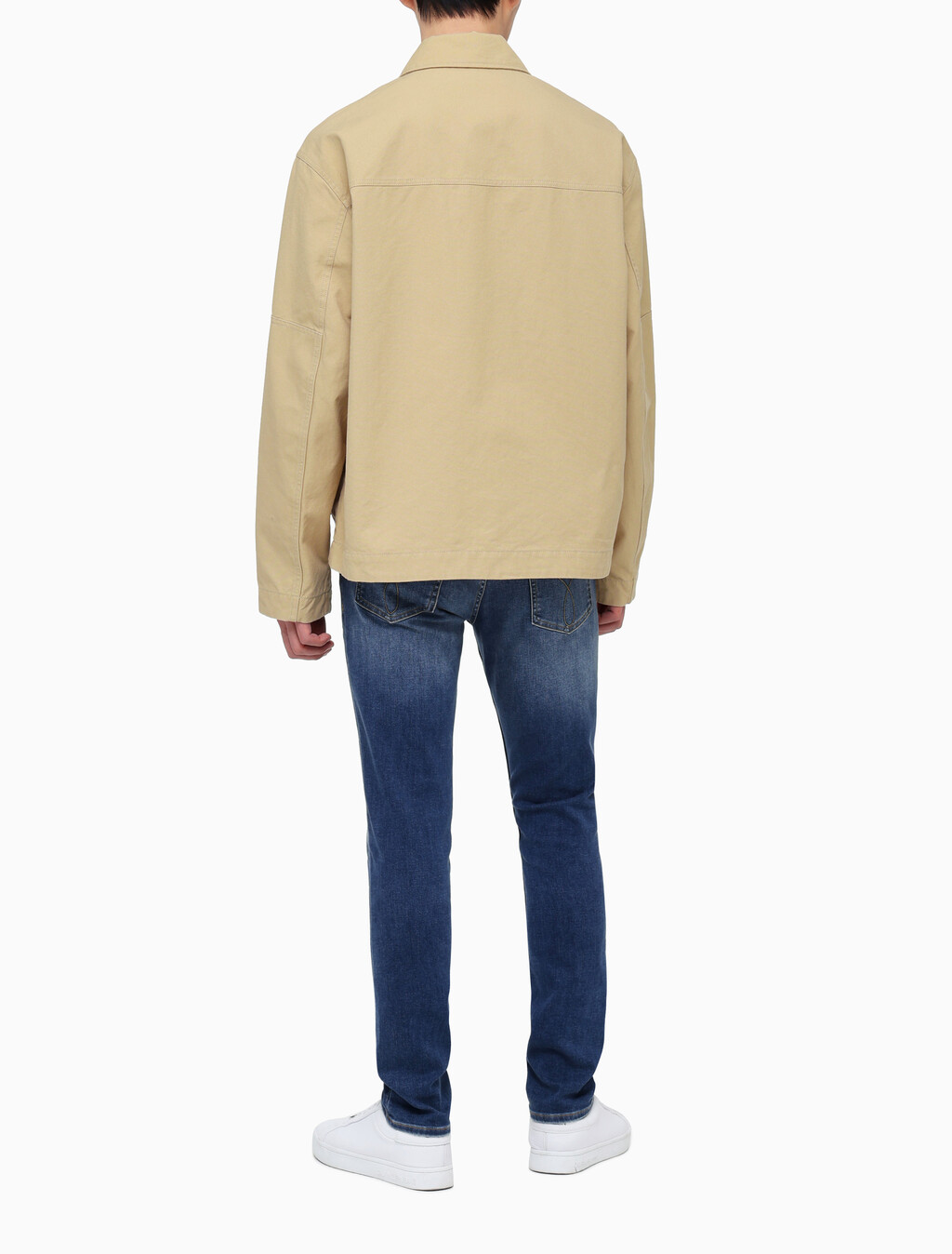 Buy 남성 박시핏 워크웨어 크롭 재킷 in color TRAVERTINE