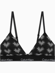 Buy 여성 아이콘 코튼 모달 트라이앵글 in color BLACK PRINT