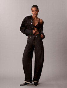 Buy 여성 홀스슈핏 린스 워시 데님 in color TENCEL RINSE BLUE