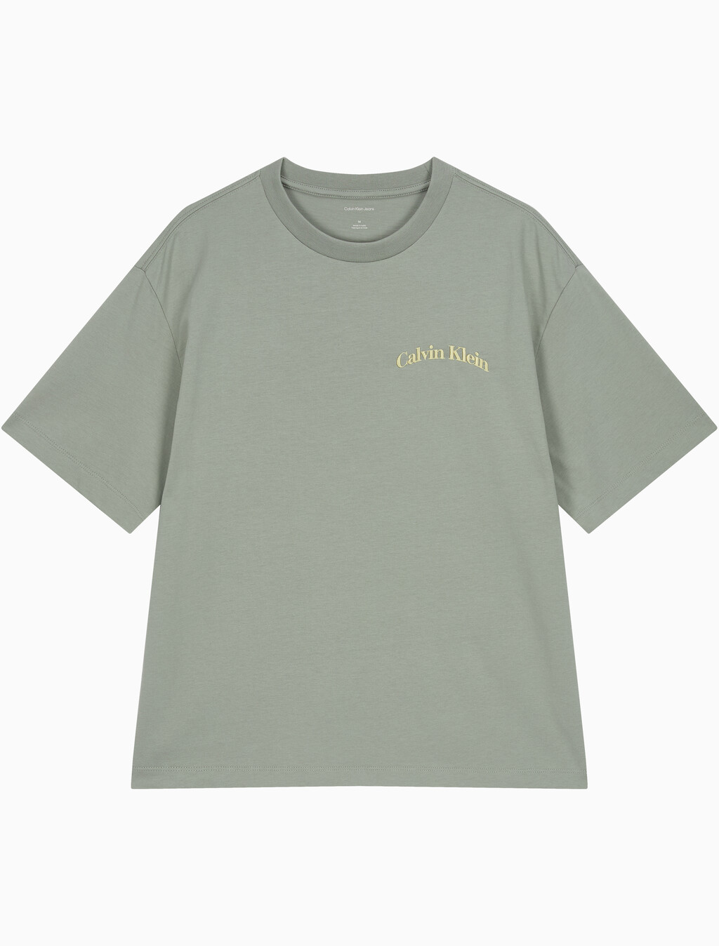 Buy 릴렉스드핏 16S 프론트백 빌딩 티 in color Grey