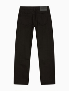 Buy 여성 로우라이즈 스트레이트핏 블랙 데님 in color WASHED BLACK LOGO LACE