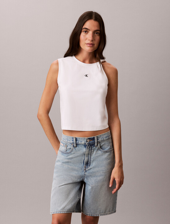 여성 쿨링 저지 트위스트 숄더 탱크