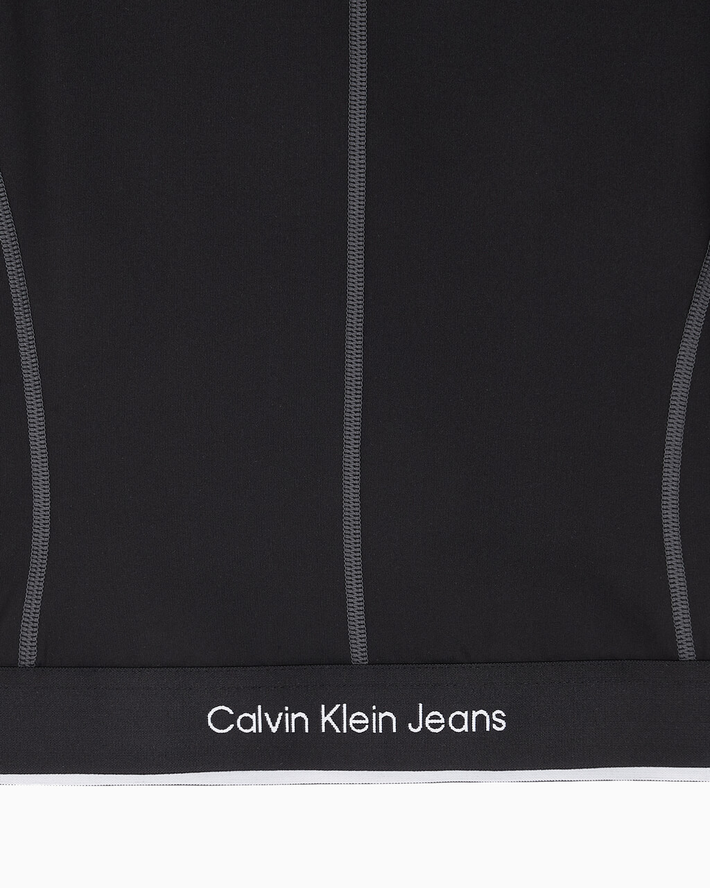 Buy 여성 밴드로고 하이넥 반팔 티셔츠 in color CK BLACK