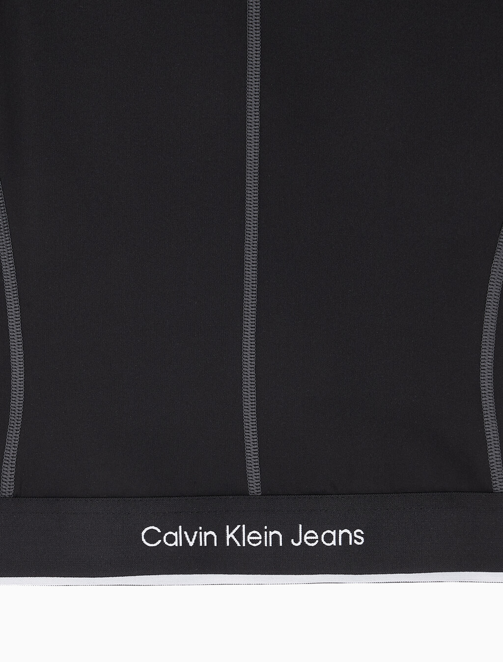 Buy 여성 밴드로고 하이넥 반팔 티셔츠 in color CK BLACK