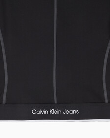 Buy 여성 밴드로고 하이넥 반팔 티셔츠 in color CK BLACK
