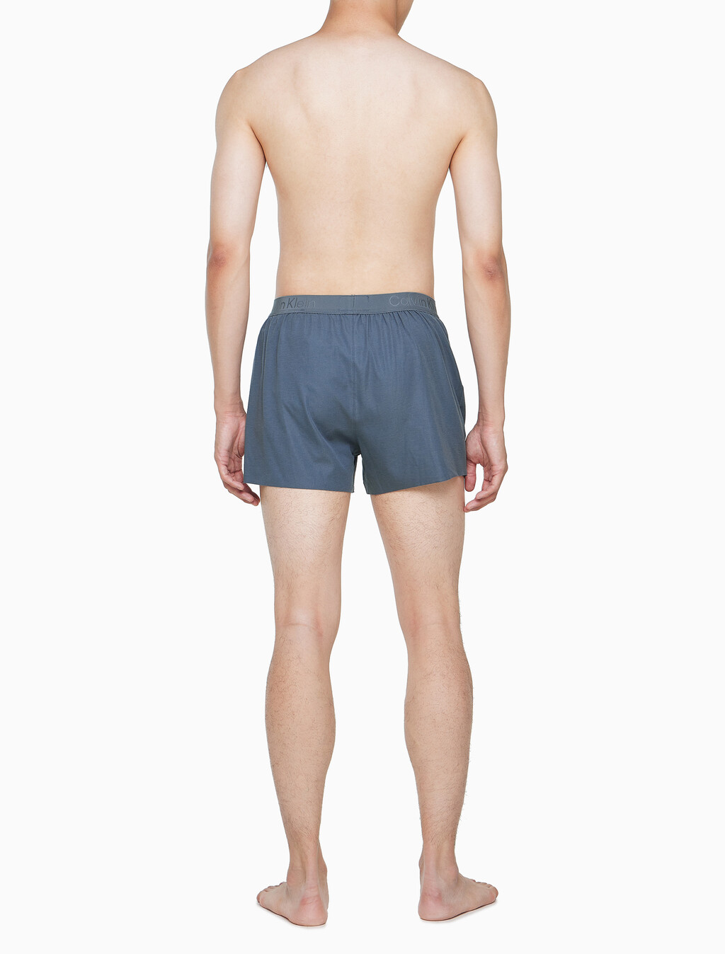 Buy 남성 CK 블랙 슬립 니트 박서 in color DARK GREY