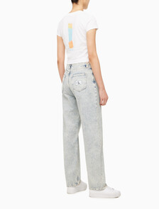 Buy 여성 90's 스트레이트핏 라이트블루 데님 in color CHALKY BLUE