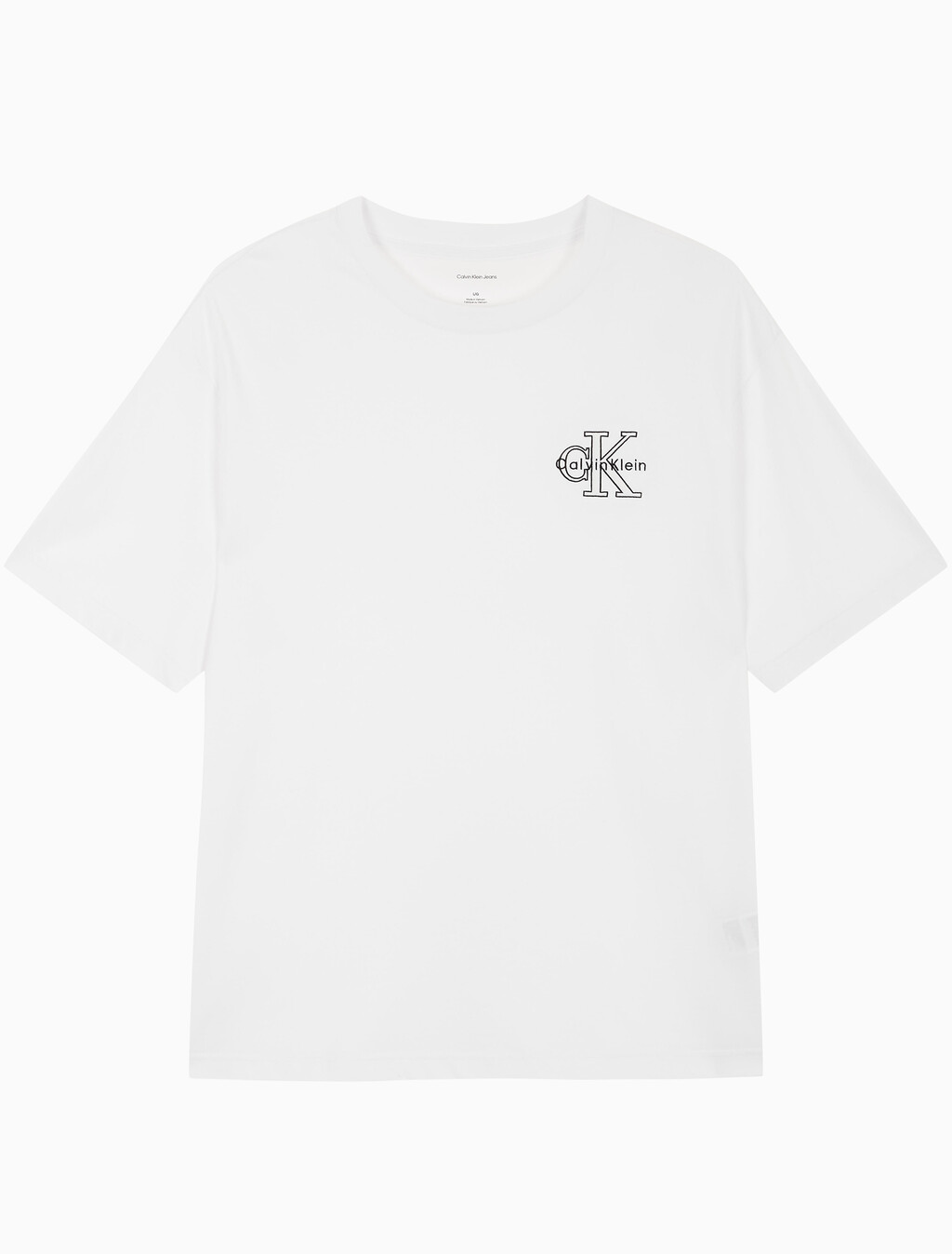 Buy 남성 릴렉스핏 모노그램 로고 반팔 티셔츠 in color BRILLIANT WHITE