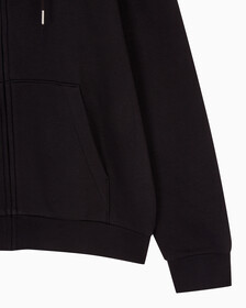 Buy 남성 아카이브 로고 플리스 집업 후디 in color BLACK BEAUTY
