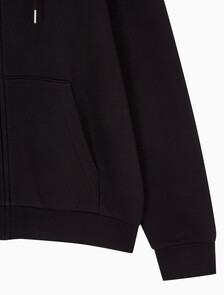 Buy 남성 아카이브 로고 플리스 후드 집업 in color BLACK BEAUTY