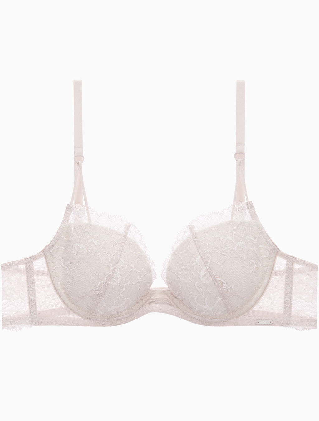 Buy 여성 CK 블랙 브라이덜 AF 라이틀리 라인드 플런지 브라 in color PINK IVORY