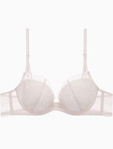 Buy 여성 CK 블랙 브라이덜 AF 라이틀리 라인드 플런지 브라 in color PINK IVORY