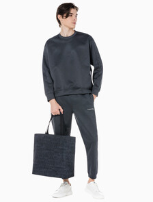 Buy 남녀공용 CK 쇼퍼 토트백 in color BLACK AOP/BLACK