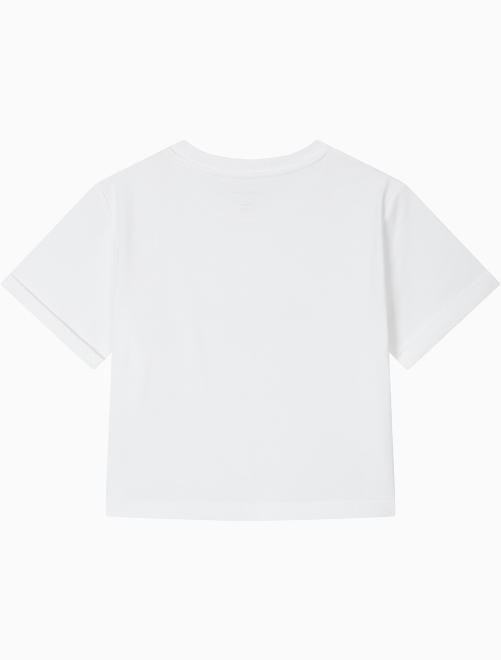 Buy 여성 리퀴드 CK 크롭 반팔 티셔츠 in color BRILLIANT WHITE