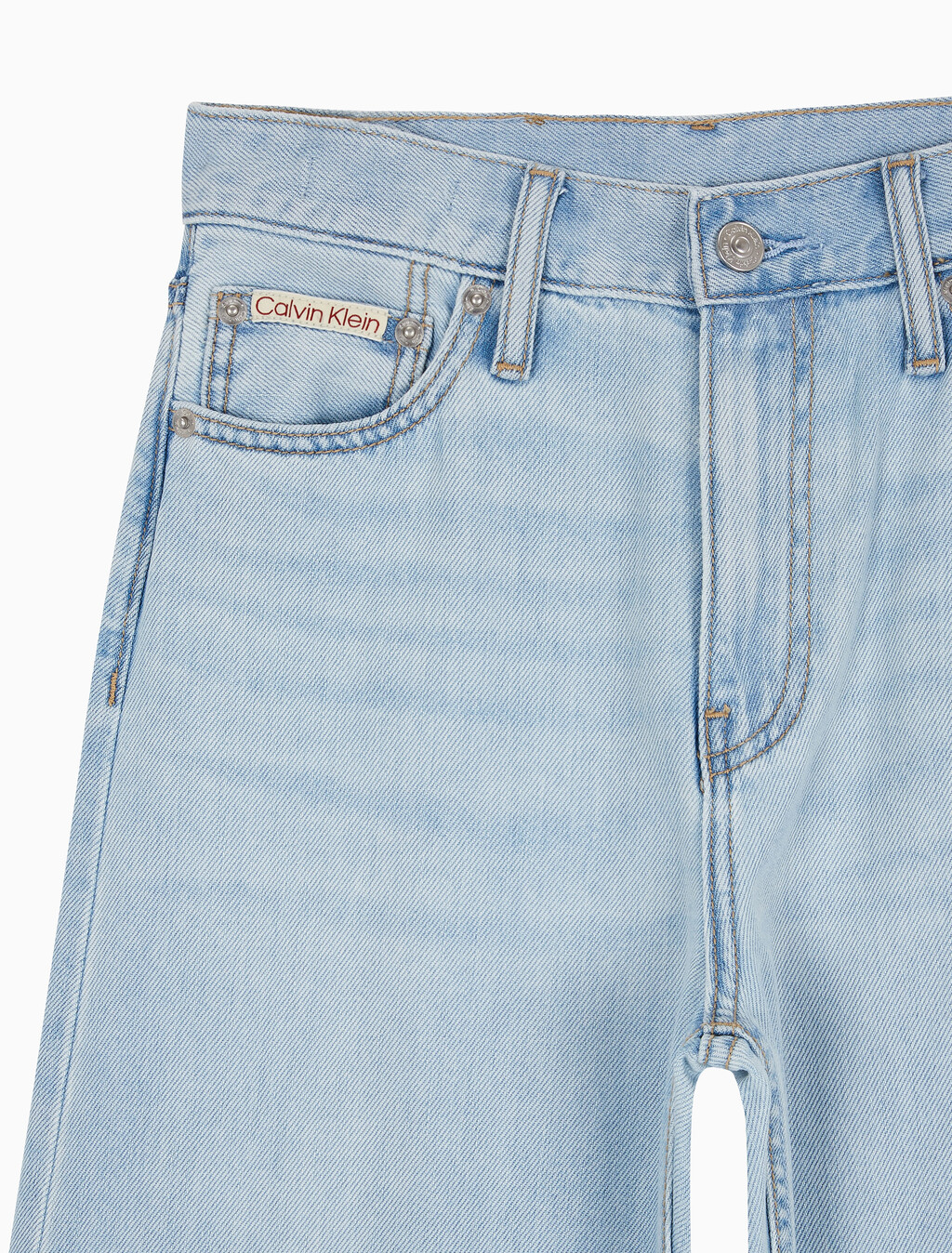 Buy 여성 하이라이즈 와이드핏 라이트블루 37.5 라이트웨이트 스플릿 데님 in color CHALKY BLUE