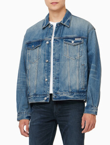 Buy 남성 90's 오로라 블루 데님 자켓 in color BLUE