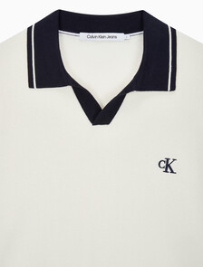 Buy 남성 오버사이즈 럭비카라 스웨터 in color WHITE