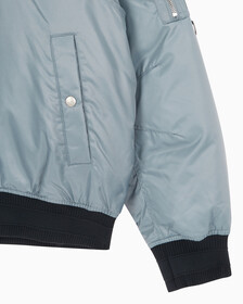 Buy 남성 후디 보머 다운 자켓 in color GREY