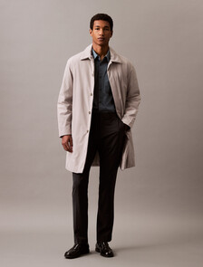Buy 남성 롱슬리브 테크 폴리 카 코트 in color FLINT GRAY