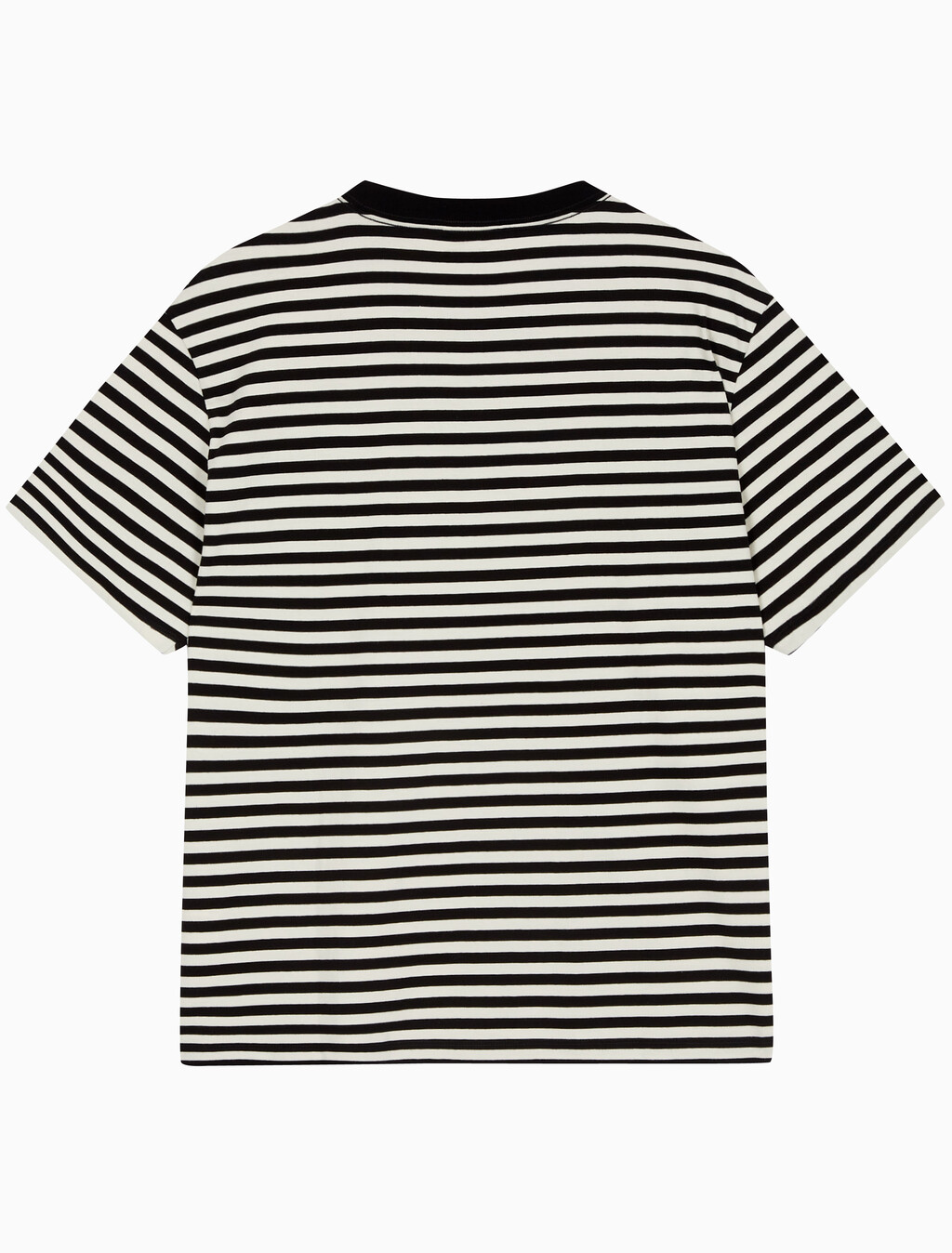 Buy 남성 스트라이프 모노그램 로고 반팔 티셔츠 in color BLACK