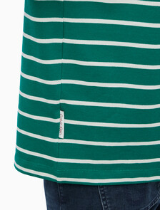 Buy 스트라이프 피케 캘빈 NYC 티 in color Green