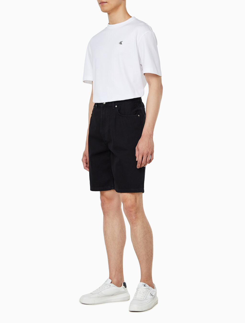 Buy 남성 90's 블랙 클래식 데님 쇼츠 in color BLACK