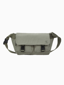 Buy 남성 CKJ 퀼티드 메신저 슬링백 in color KHAKI