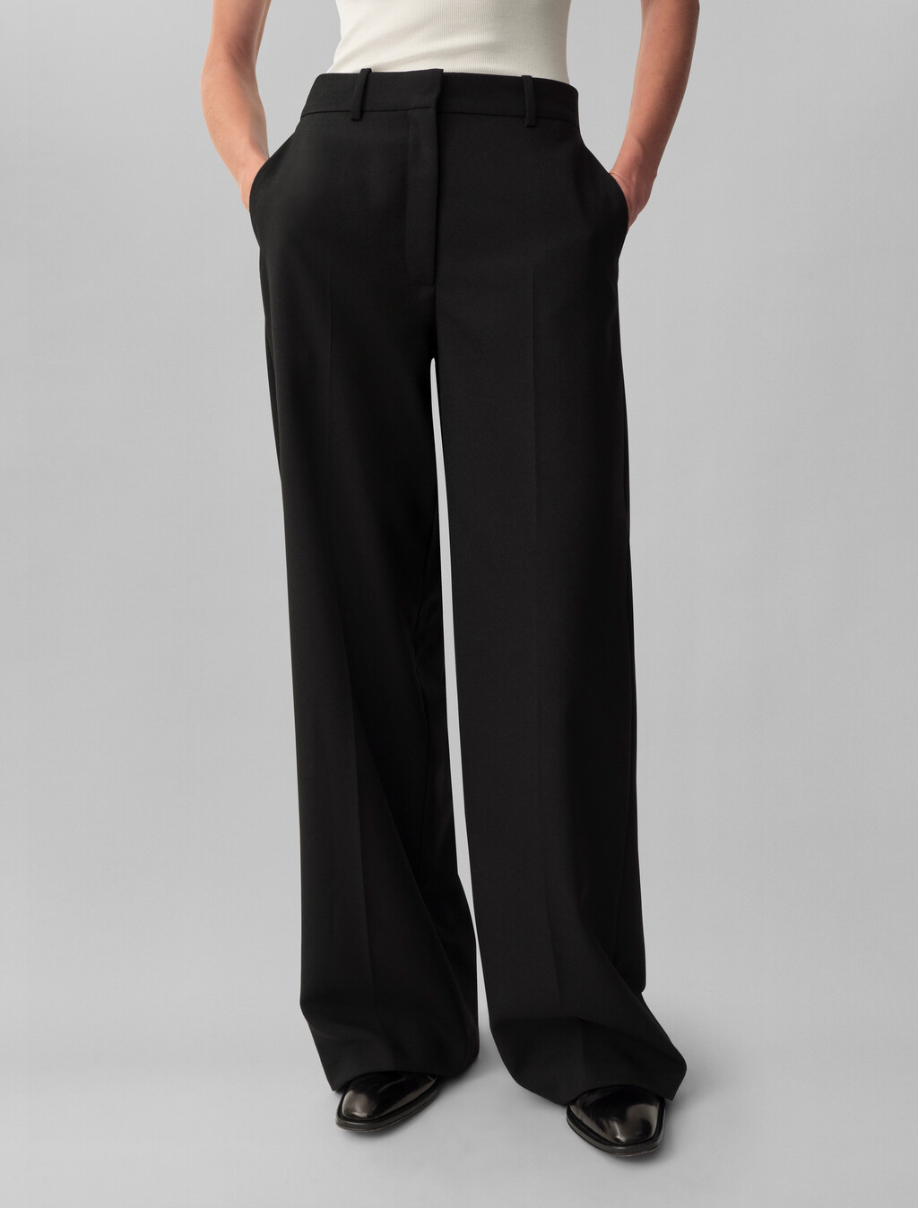 Buy SIMONE WOMENS TROUSERS in color BLACK