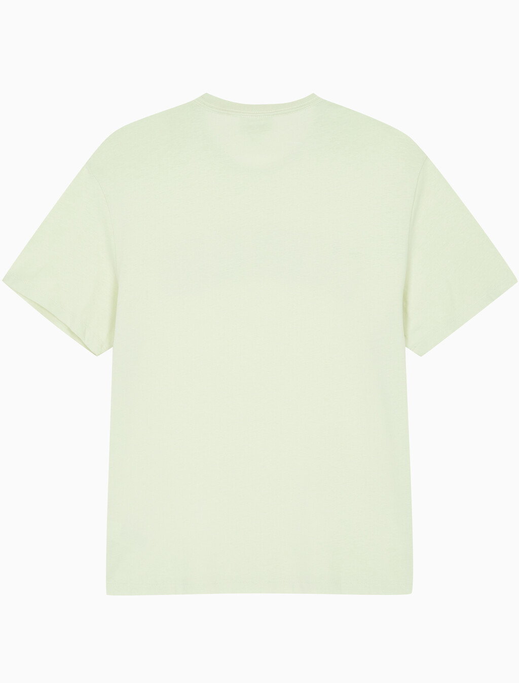 Buy 남성 레귤러핏 커브 바시티 로고 반팔 티셔츠 in color ALOE WASH
