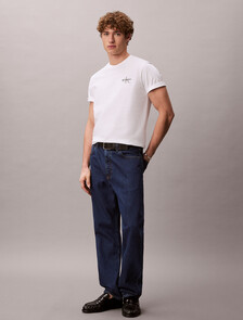 Buy 남성 20S 저지 클래식 마이크로 모노로고 티 in color BRIGHT WHITE