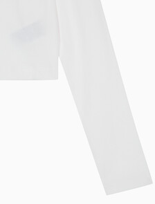 Buy 여성 롱슬리브 모노그램 베이비 티 in color BRIGHT WHITE