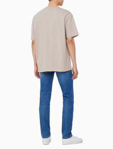 Buy 남성 릴렉스핏 헤비 코튼 크루넥 반팔 티셔츠  in color LIGHT GREY