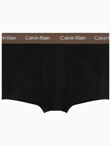 Buy 남성 EU 코튼 스트레치 3PK 로우 라이즈 드로즈 3PK in color BLACK