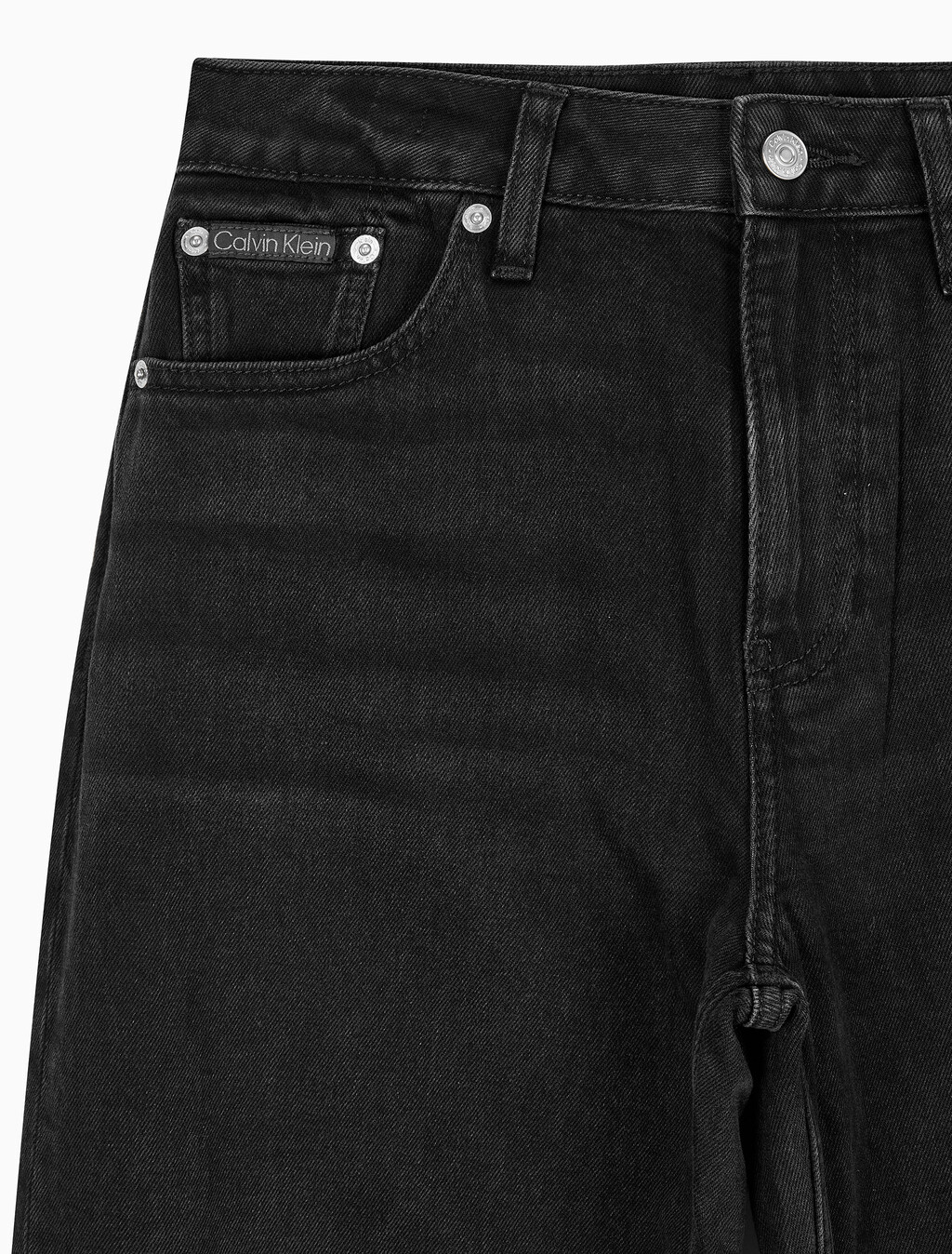 Buy 여성 90's 스트레이트핏 블랙 데님 in color WASHED BLACK LOGO LACE