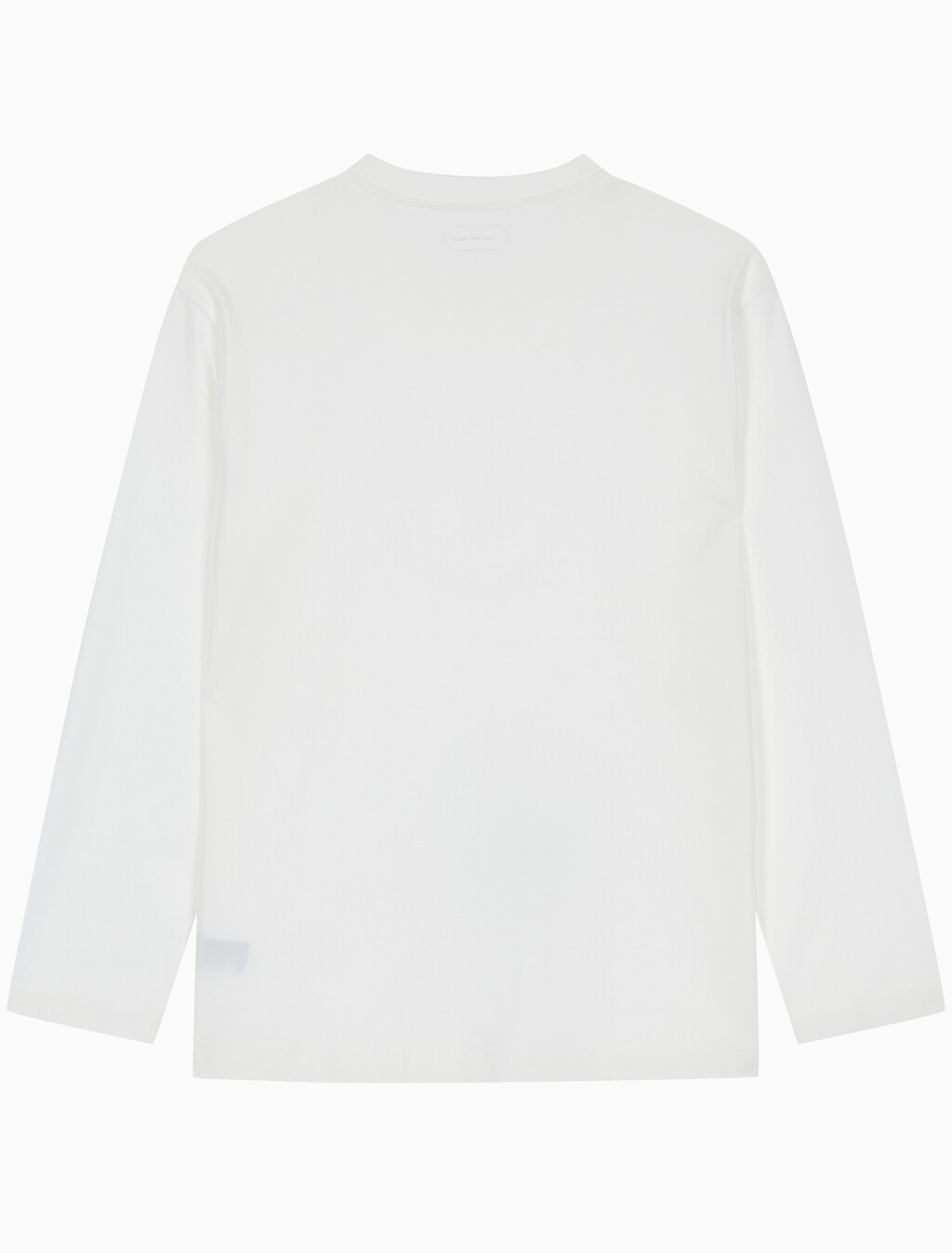 Buy 남성 헤비 코튼 아카이브 로고 긴팔 티셔츠 in color BRIGHT WHITE