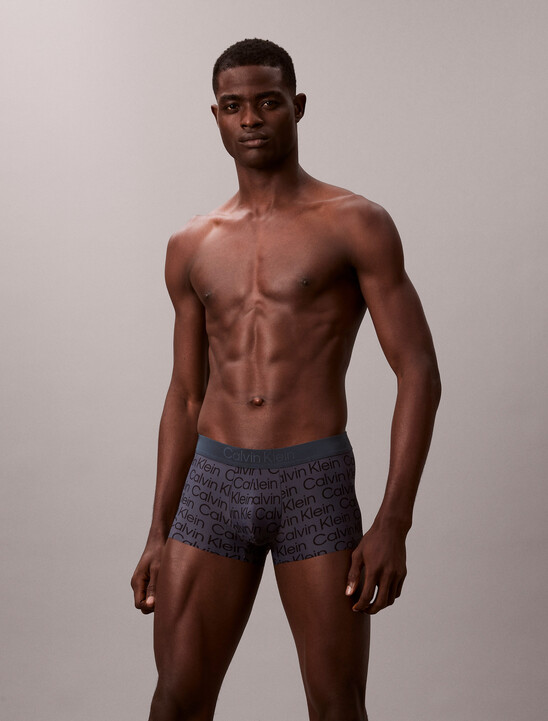 남성 CK 블랙 프린트 로우 라이즈 드로즈