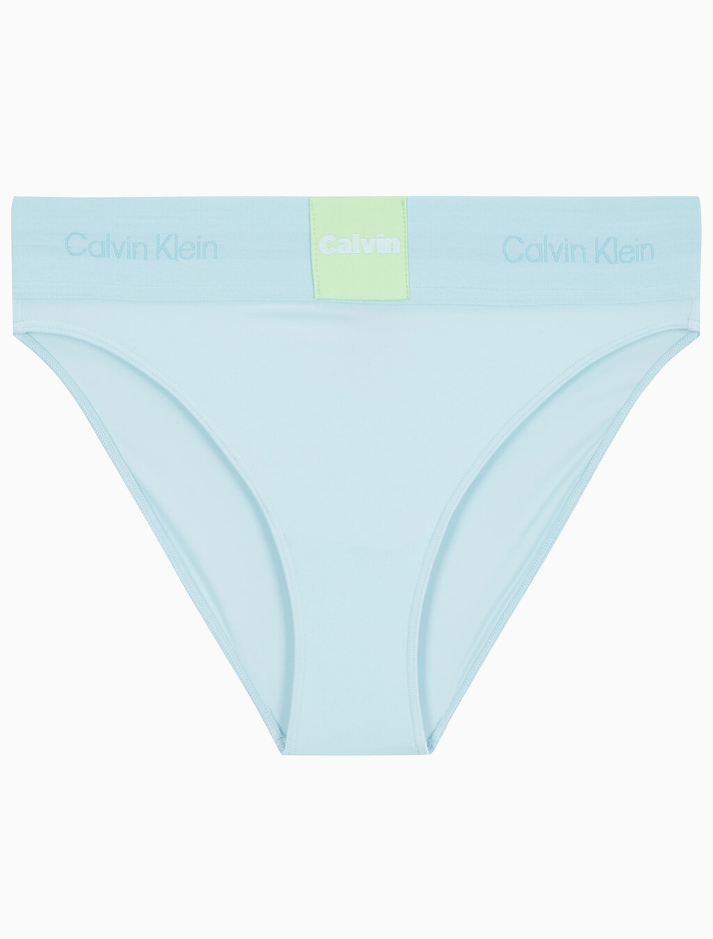 Buy 여성 모던 로고 패치 마이크로 하이웨이스트 비키니 in color Sky Blue