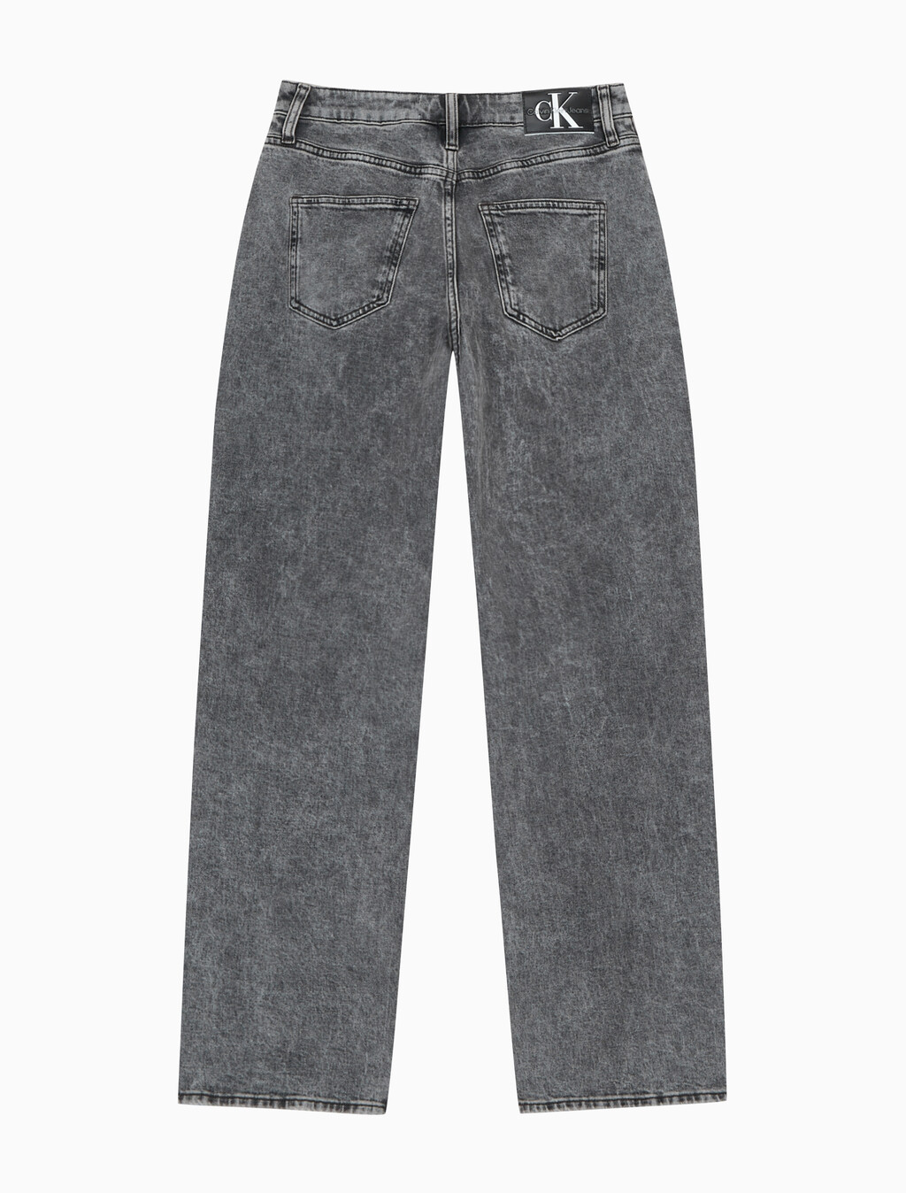 Buy 여성 90's 스트레이트핏 그레이 데님 in color GREY STEPPED RELEASE HEM